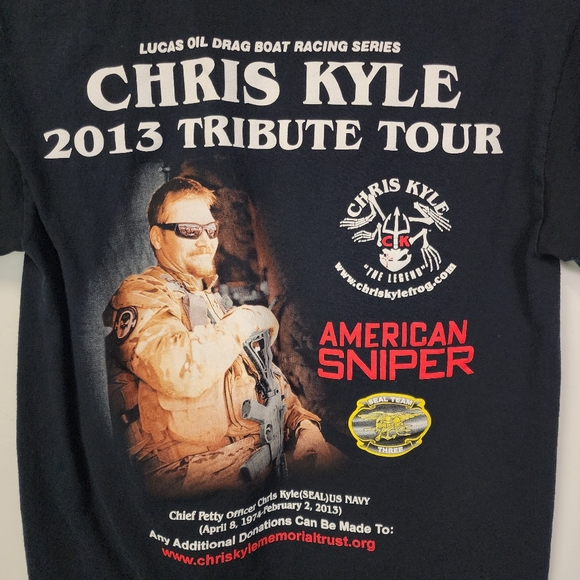 Marty Logan T Shirt Small Chris Kyle American Sniper 2013 Tribute Tour Boat Spee - Picture 7 of 7